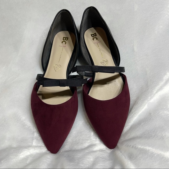 BC Footwear Woman’s Vegan D’Orsay Ribbon Pointed Slip on Flats - Picture 7 of 16